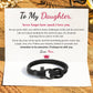 To My Daughter, Never Forget How Much I Love You Nautical Bracelet