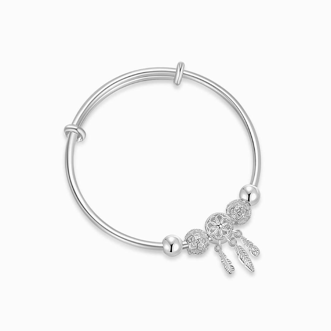 To My Daughter Dreamcatcher Bangle on a white background